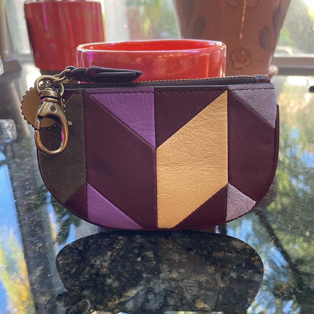 Fossil Purple and Cream Geometric Coin Purse